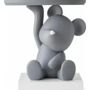 Figura Decorativa Oso Con Bandeja Recibidor 3dmaam