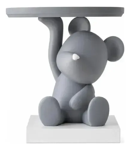 Figura Decorativa Oso Con Bandeja Recibidor 3dmaam