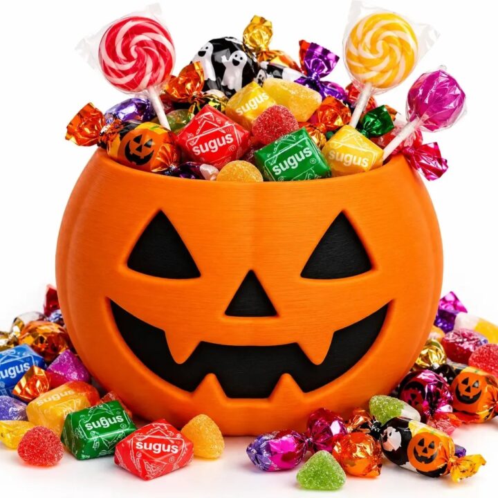Calabaza Halloween Caramelera Para Dulces 3dmaam