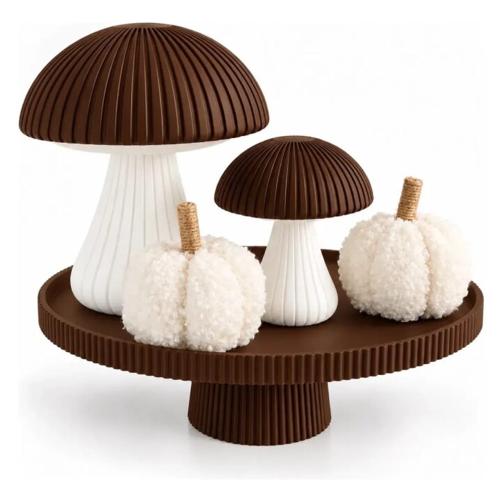 Hongo Decorativo Adorno Escultura Minimalista 11cm 3dmaam
