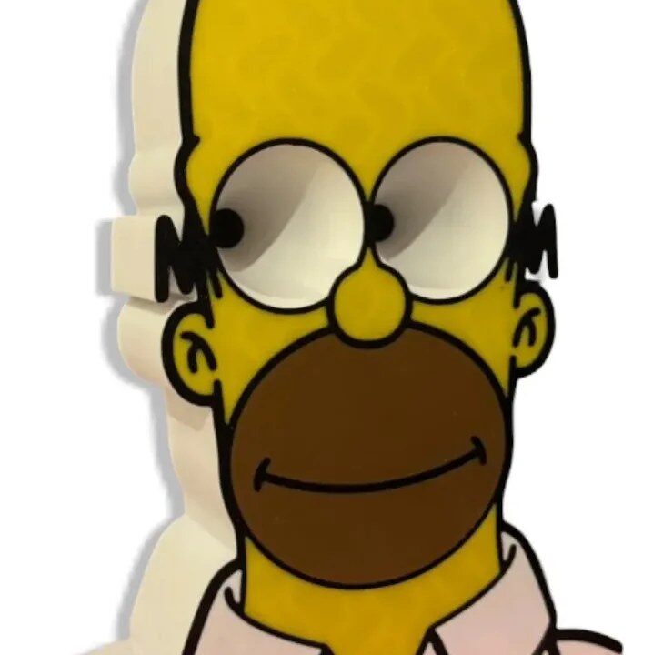 Figura Homero Simpson 3d Ojos Que Te Siguen Decorativa