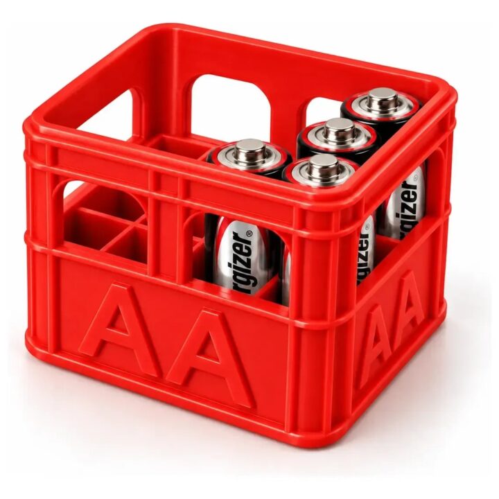Organizador De Pilas Aa Apilable Porta Pilas Pack X5u.