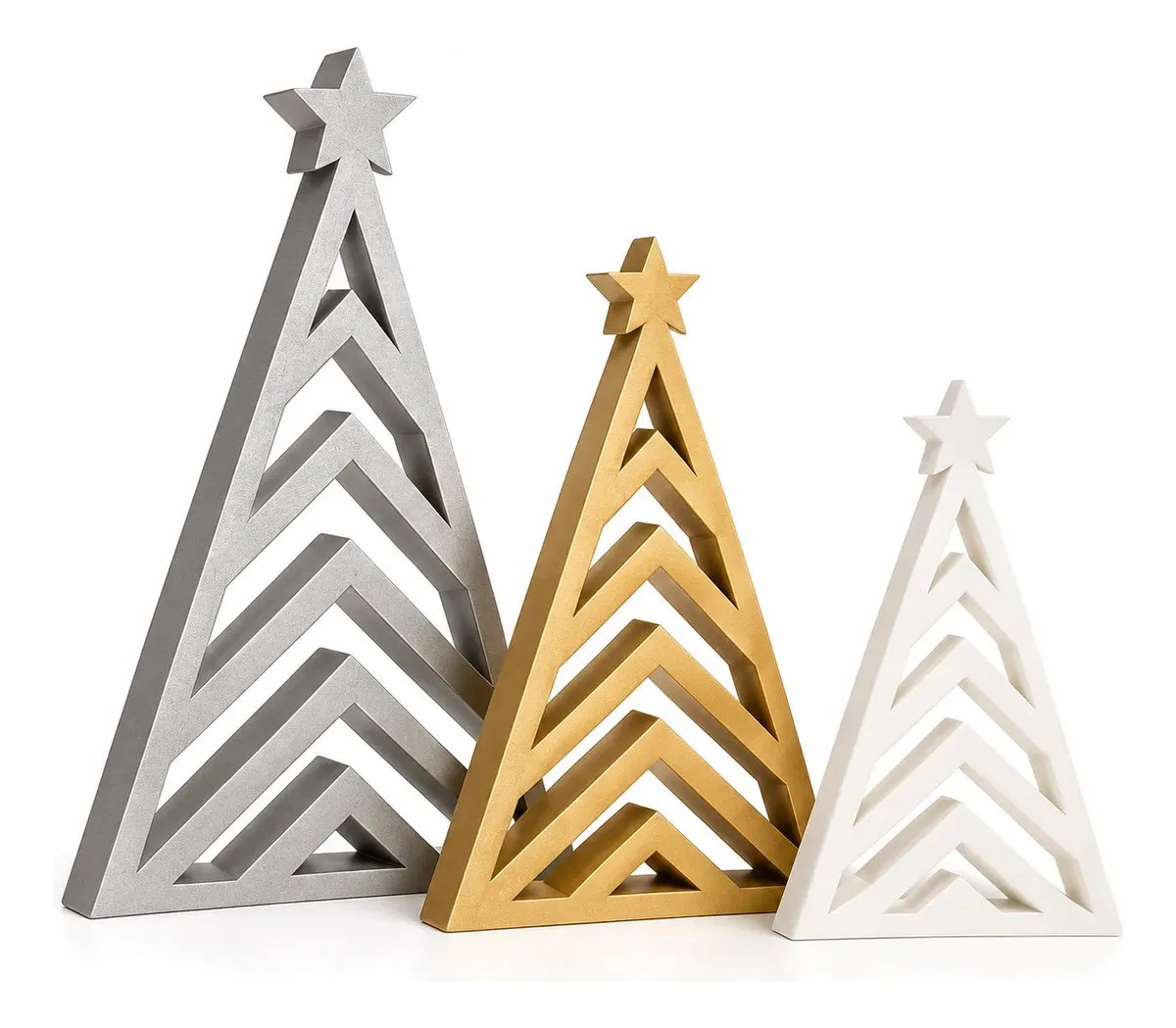 Set De 3 Árboles De Navidad Decorativos Modeno Packx3