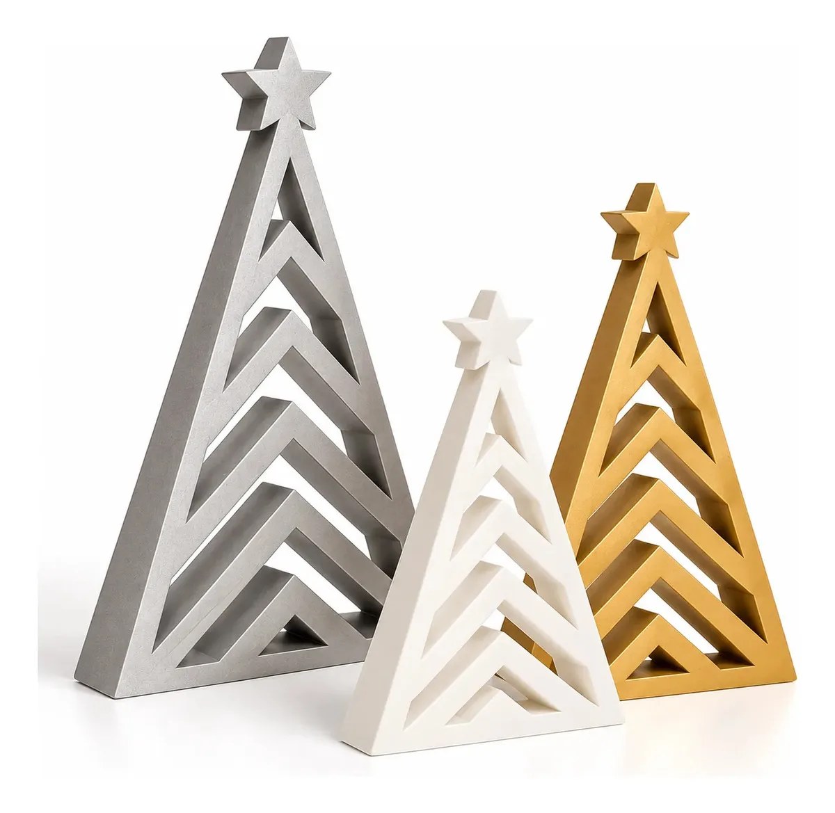 Set De 3 Árboles De Navidad Decorativos Modeno Packx3