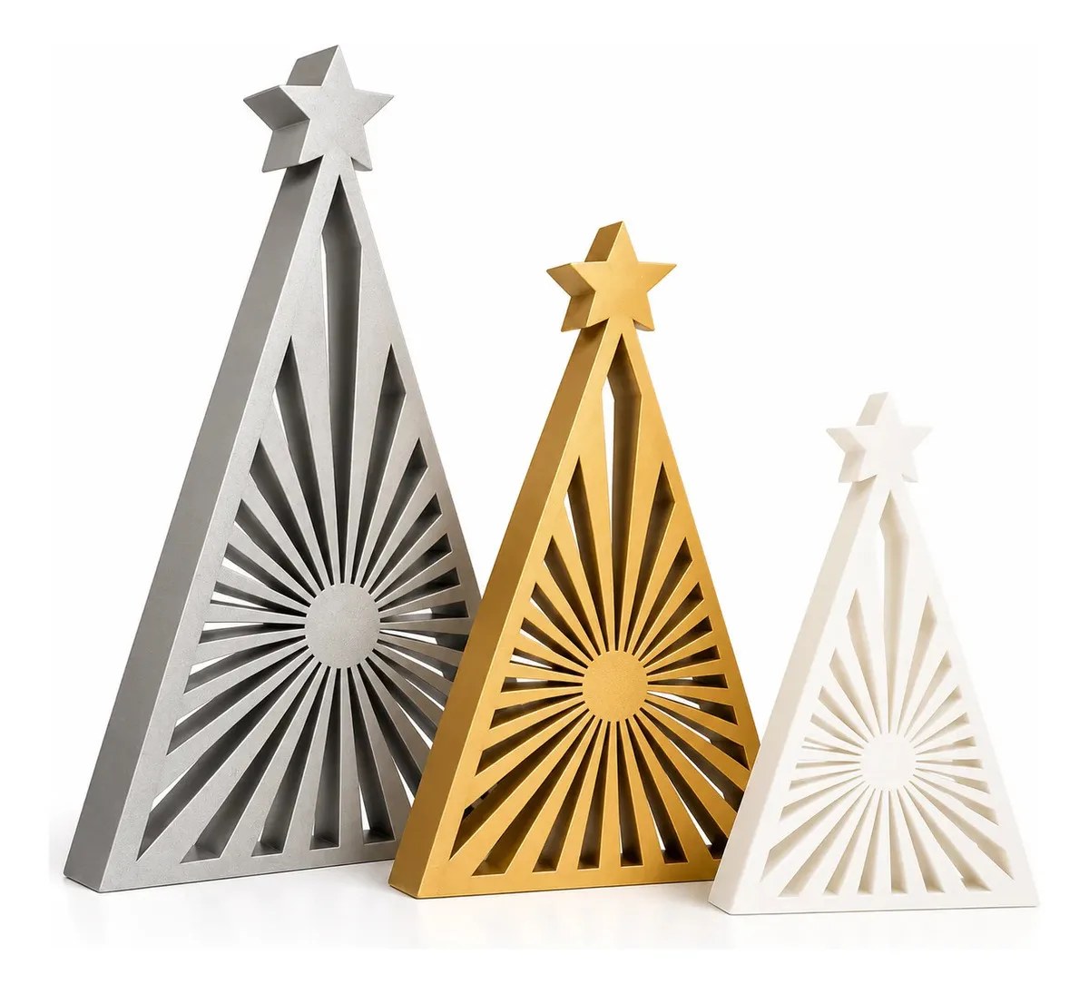 Set De 3 Árboles De Navidad Decorativos Modeno Packx3